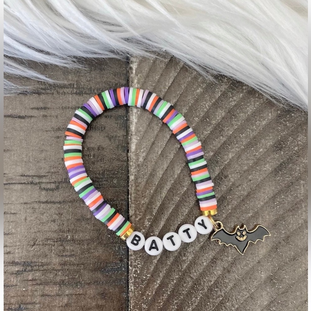 Halloween Kids Bat Charm Bracelet